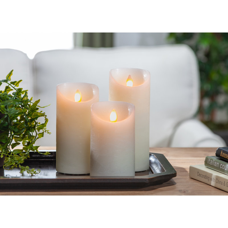 Red Barrel Studio® 3 Piece Aurora Unscented Flameless Candle Set